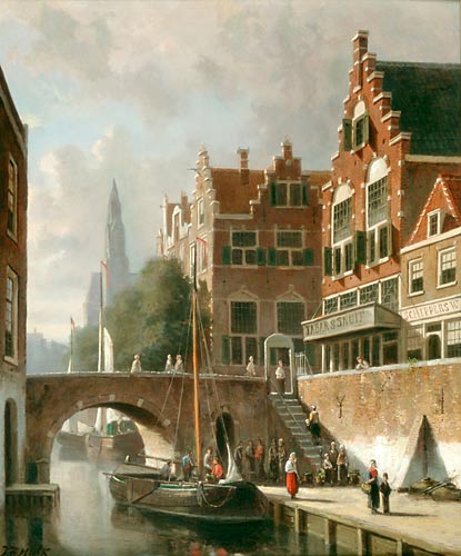 Johannes Frederik Hulk - Gracht in Amsterdam