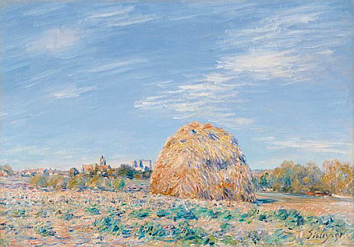 Alfred Sisley - Heuhaufen am Ufer der Loing