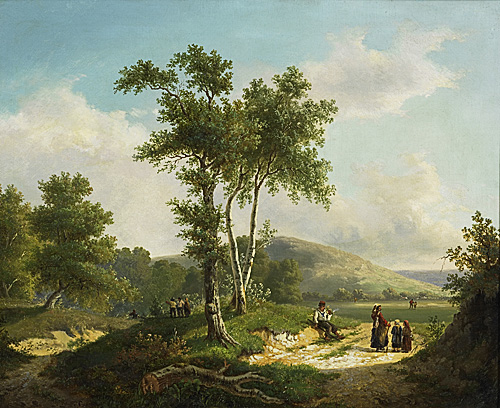  Französischer Landschaftsmale - Idyllische Sommerlandschaft