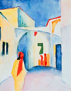 August Macke - Blick in eine Gasse