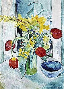 August Macke - Stilleben mit Tulpen