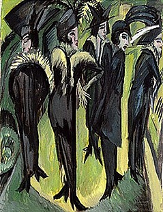 Ernst Ludwig Kirchner - Fünf Frauen auf der Strasse