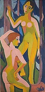 Ernst Ludwig Kirchner - Zwei Akte im Walde