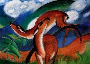 Franz Marc - Die roten Rehe II