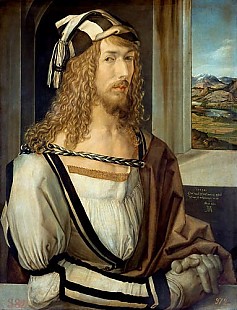 Albrecht Dürer - Selbstbildnis mit Landschaft