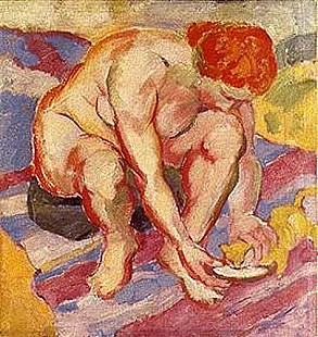 Franz Marc - Akt mit Katze