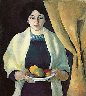 August Macke - Portrait mit Äpfeln