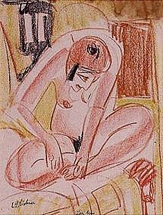 Ernst Ludwig Kirchner - Nackte hockende Frau
