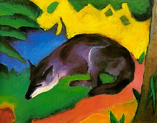 Franz Marc - Blauschwarzer Fuchs