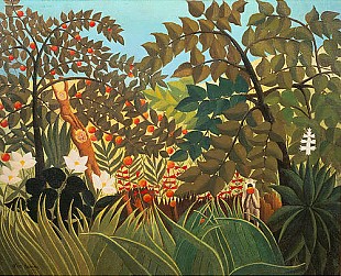 Henri Rousseau - Exotische Landschaft mit spielenden Affen