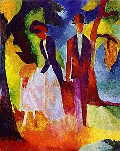 August Macke - Leute am blauen See