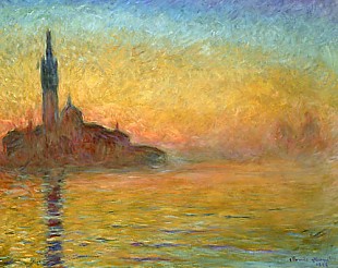 Claude Monet - Bei Sonnenuntergang in Venedig