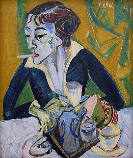 Ernst Ludwig Kirchner - Erna mit Zigarette 