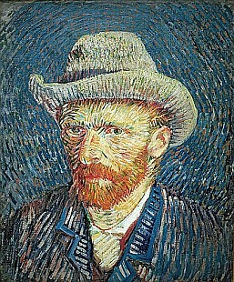 Vincent van Gogh - Selbstporträt mit Filzhut