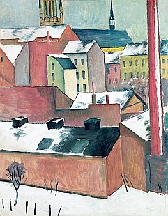 August Macke - Marienkirche im Schnee