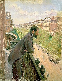 Gustav Caillebotte - Man auf einem Balkon