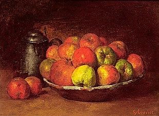 Gustave Courbet - Stilleben mit Äpfeln und Granatapfel