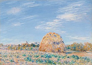 Alfred Sisley - Heuhaufen am Ufer der Loing