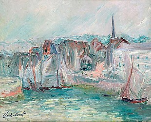 Claude Monet - Boote im Hafen von Honfleur