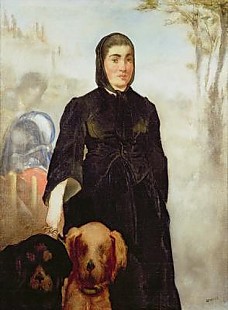 Edouard Manet - Frau mit Hunden