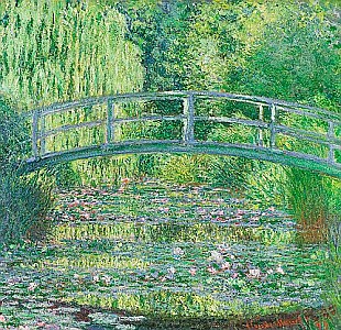 Claude Monet - Wasserlilienteich mit japanischer Brücke