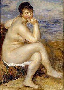 Pierre-Auguste Renoir - Badende auf einem Felsen