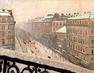 Gustav Caillebotte - Boulevard Haussmann im Schnee