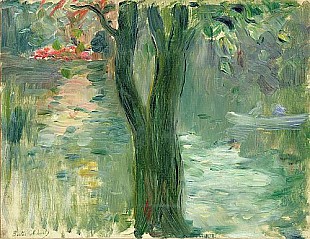 Berthe Morisot - Sonnenuntergang über dem See,Bois de Boulogne 1894