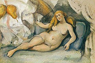 Paul Cézanne - Weiblicher Akt auf einem Sofa