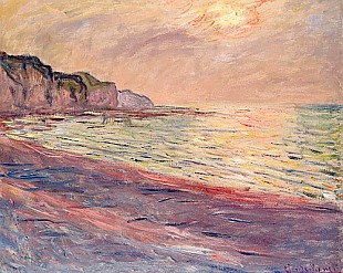 Claude Monet - Der Strand bei Pourville bei Sonnenuntergang