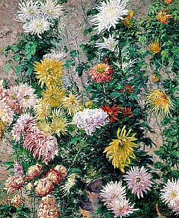 Gustav Caillebotte - Weiße und gelbe Chrysanthemen