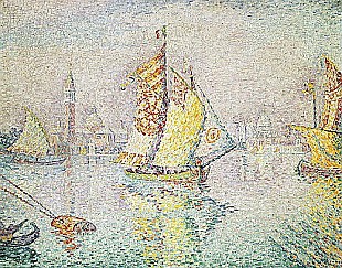 Paul Signac - Venedig, Das gelbe Segel, 1904