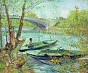 Fischen im Frühling. Pont de Clichy
