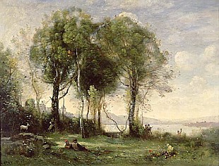 Jean Baptiste Camille Corot - Die Ziegenherde von Castel Gandolfo