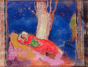 Odilon Redon - Schlafende Frau unter einem Baum