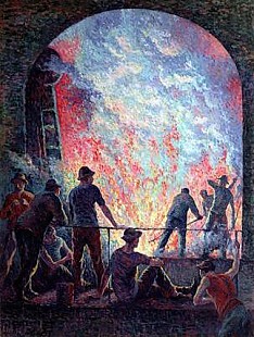 Maximilien Luce - Stahlarbeiter