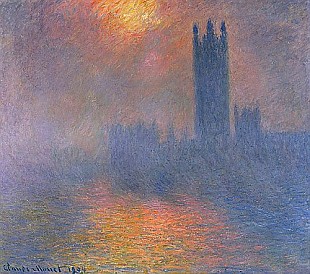 Claude Monet - London, das Parlament. Die Sonne bricht durch den Nebel
