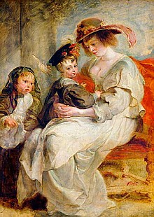 Peter Paul Rubens - Helene Fourment mit ihren 2 Kindern