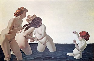 Felix Vallotton - Drei Frauen und Kind spielen im Wasser
