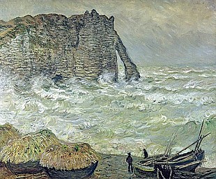 Claude Monet - Raue See bei Etretat