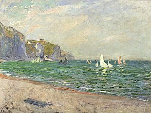 Claude Monet - Segelboote bei den Klippen von Pourville