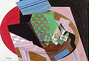 Juan Gris - Schachbrett und Kartenspiel