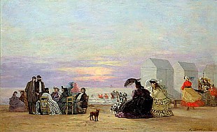 Eugéne Boudin - Abendliche Strandszene