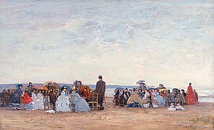 Eugéne Boudin - Strandszene nahe Trouville