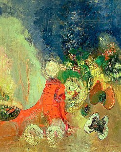 Odilon Redon - Die rote Sphinx