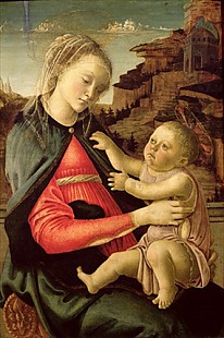 Sandro Botticelli - Die Jungfrau mit Kind(Madonna of the Guidi da Faenza)