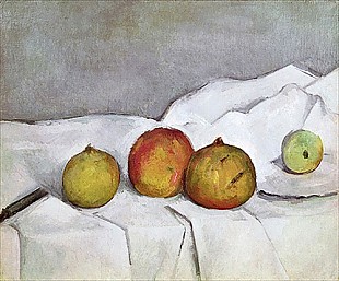 Paul Cézanne - Früchte auf einem Tuch