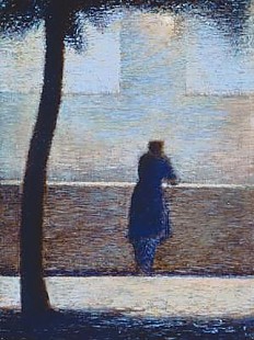 Georges-Pierre Seurat - Mann lehnt an Brüstung