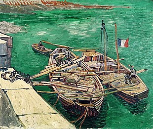 Vincent van Gogh - Anlegestelle mit Booten