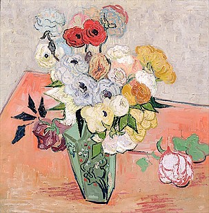 Vincent van Gogh - Vase mit Rosen und Anemonen